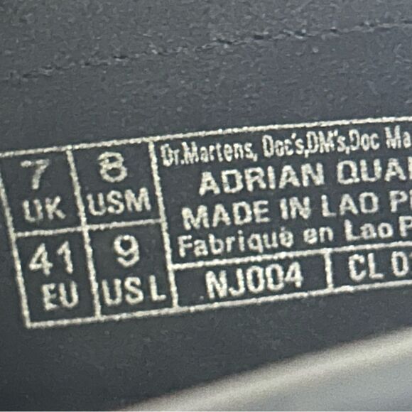 DR MARTENS Adrian Quad black leather platform loafers slip on shoes women’s 9 - Picture 2 of 7